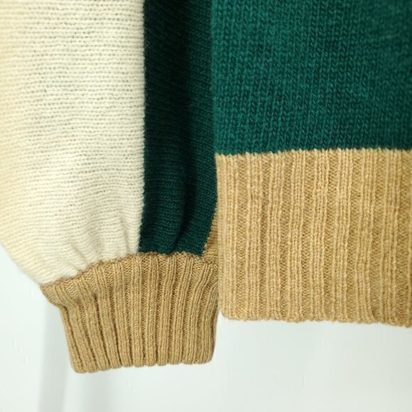 VTG Dalton Camel Hair/Geelong Lambswool Mock Neck Stripe Sweater 36 (S/M) - Picture 13 of 16